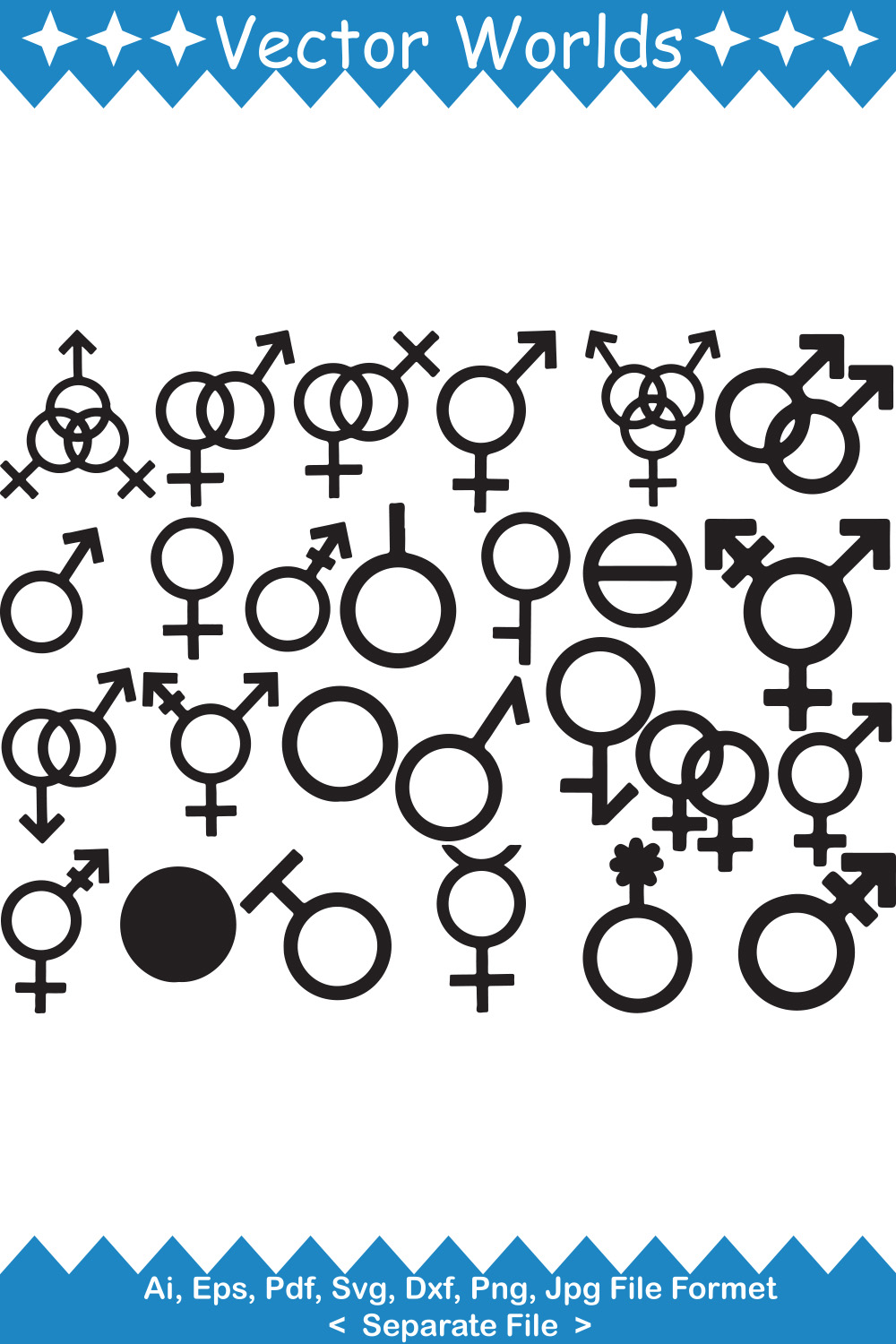 Gender Symbol SVG Vector Design | MasterBundles