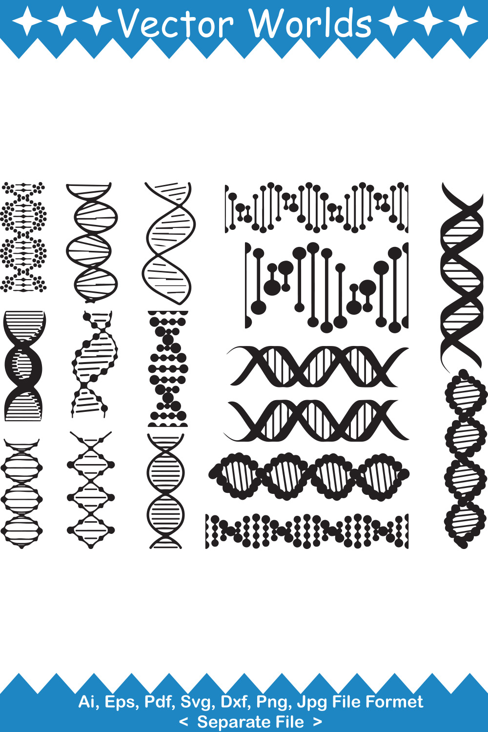 A selection of adorable images of DNA silhouettes