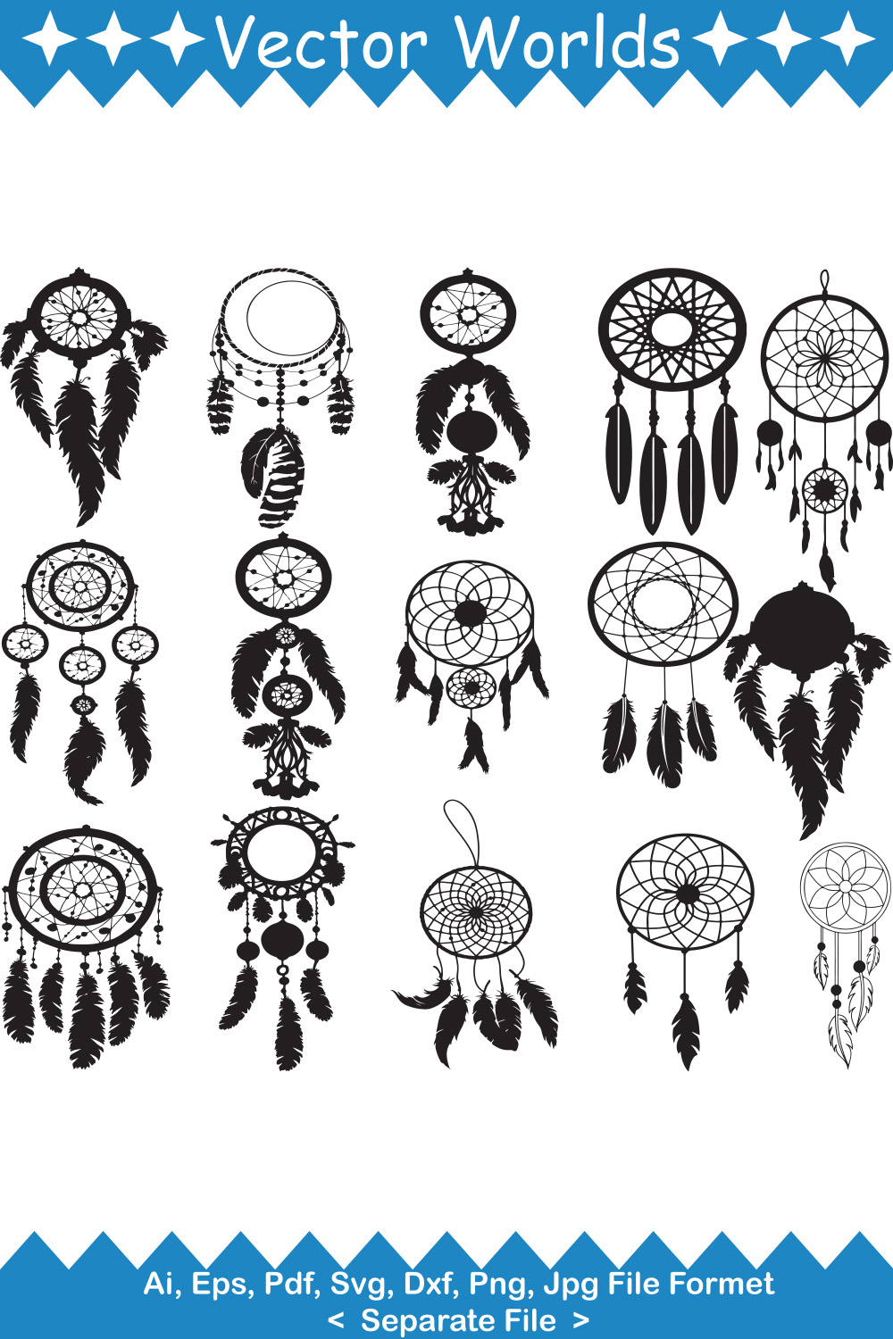 A collection of gorgeous Dream Catcher silhouette images