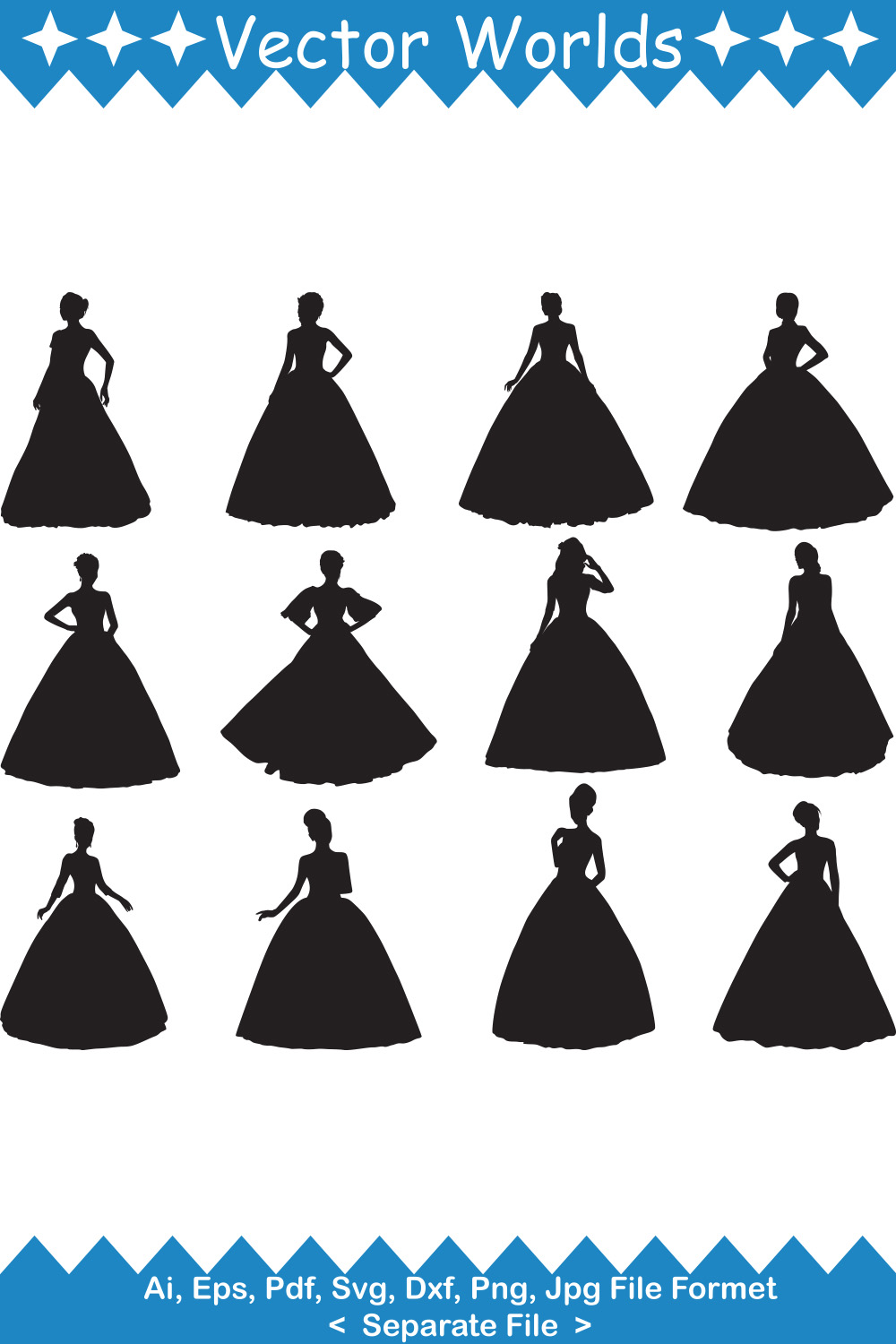 A selection of adorable images of Disney princess silhouettes