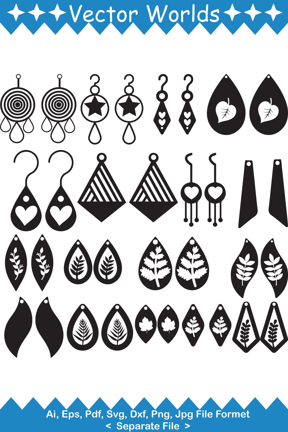 Collection of gorgeous images of silhouettes of earrings