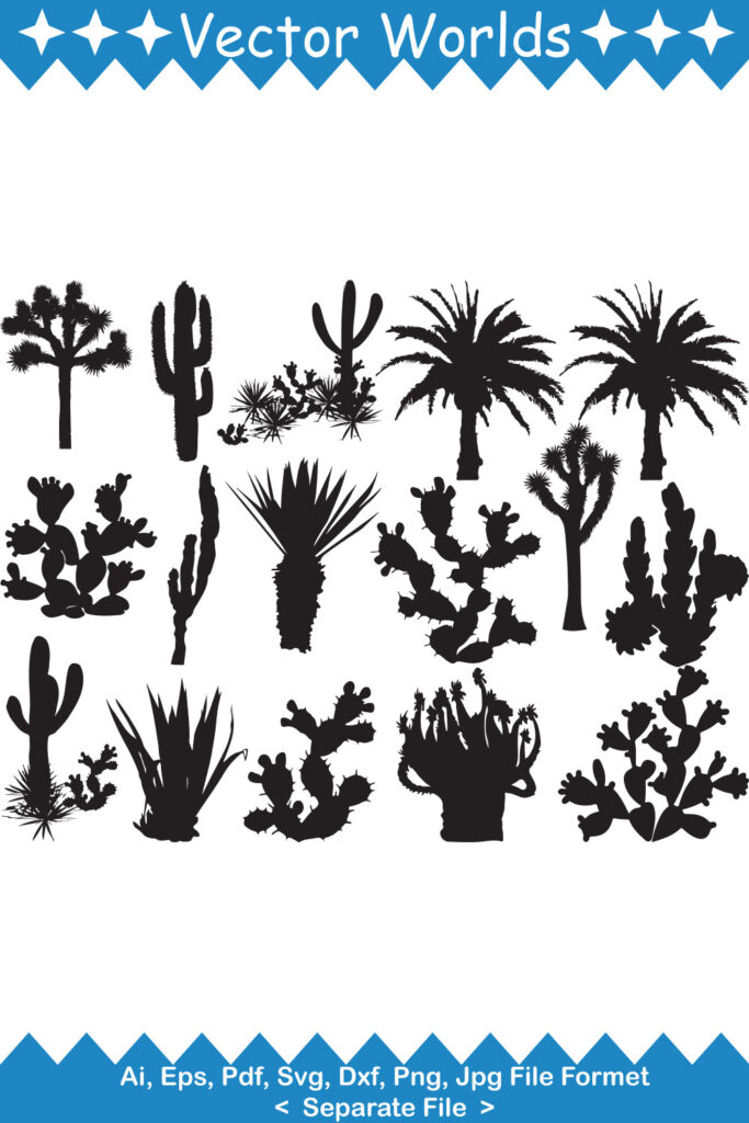 Cactus Tree SVG Vector Design - MasterBundles