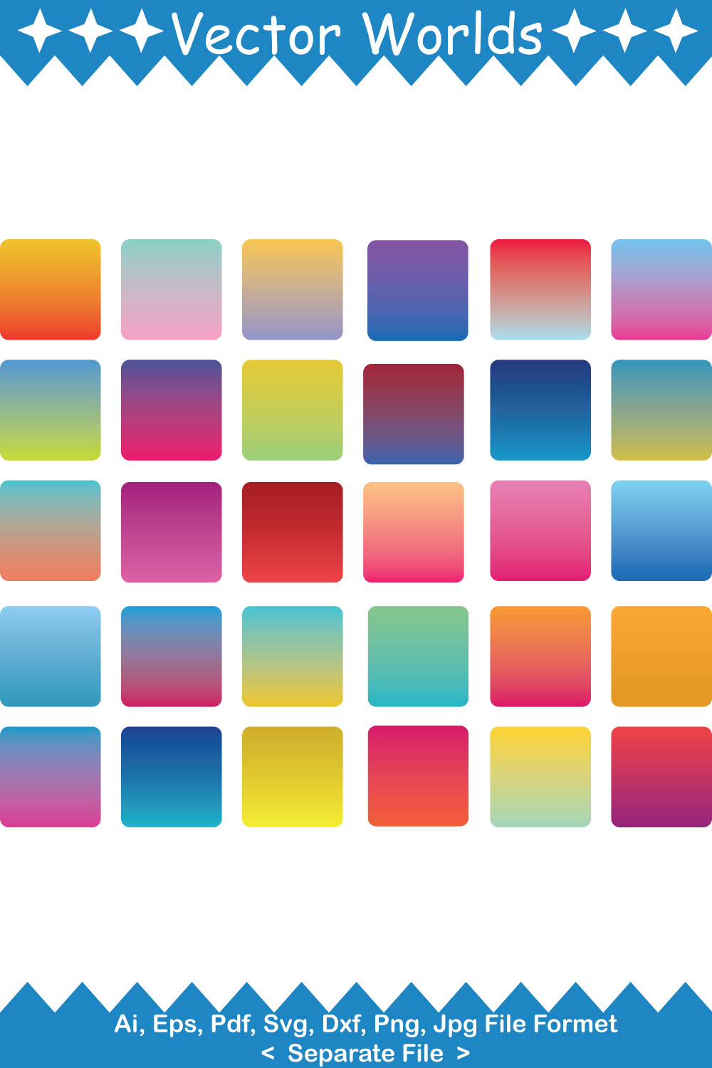 Set of wonderful colors vector images