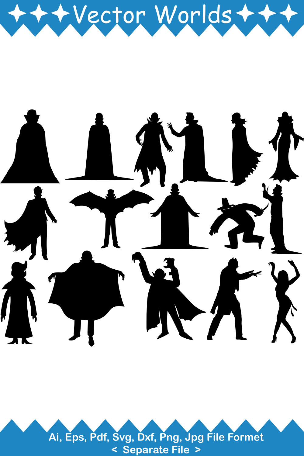 A selection of charming images of dracula silhouettes