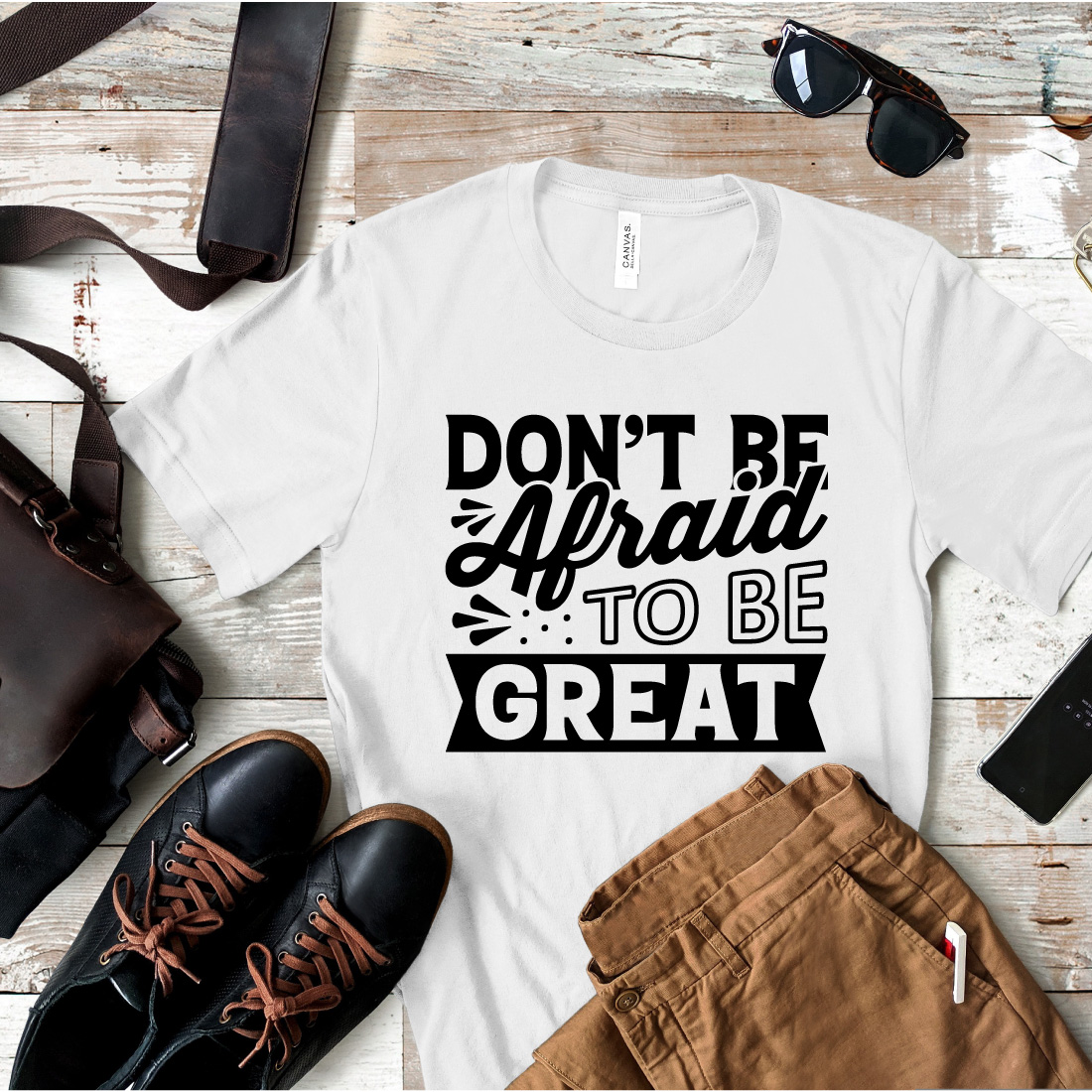 Motivational Typography T-shirt Design cover image.