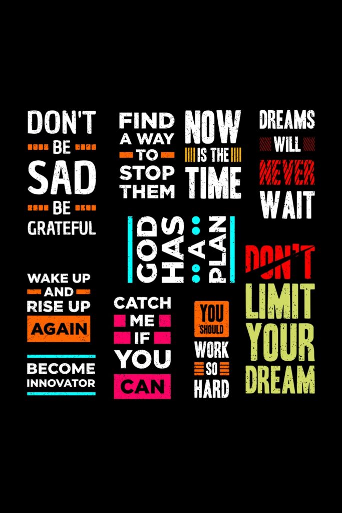 10 Motivational Typography T-shirt Design Bundle - MasterBundles