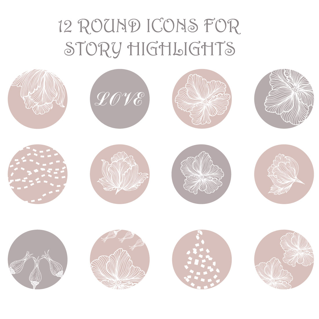 Perfect pastel icons for your highlights.