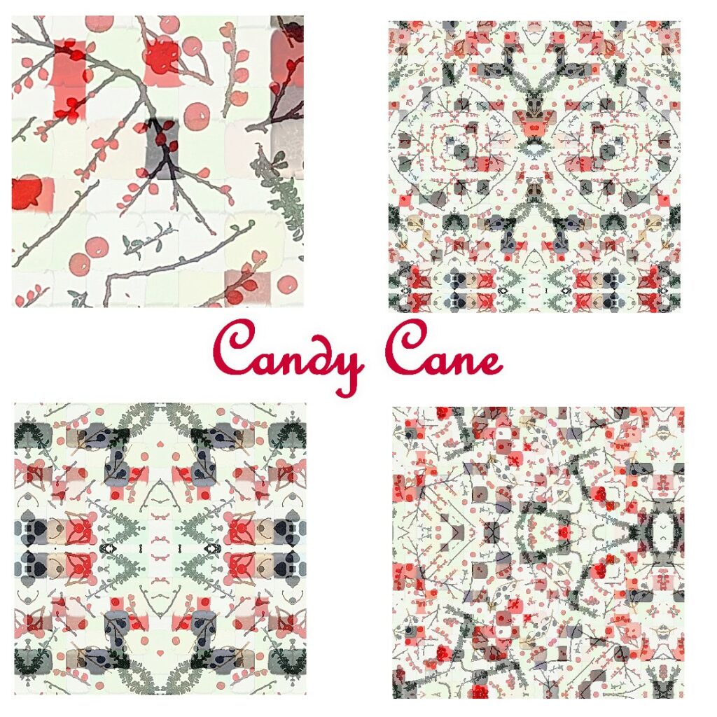 Candy Cane Watercolor Digital Paper Design MasterBundles