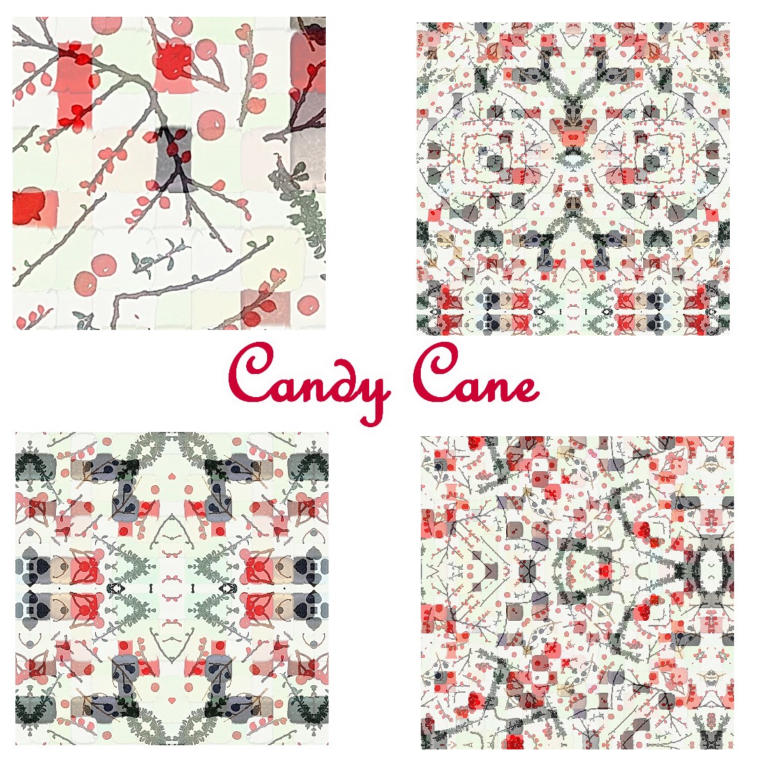 Watercolor Candy Cane Digital Paper Design cover image.