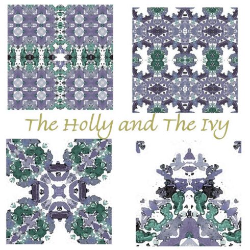 Soft Lavender Christmas Holly Digital Paper Design cover image.
