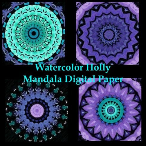 Purple Holly Digital Paper Design cover image.