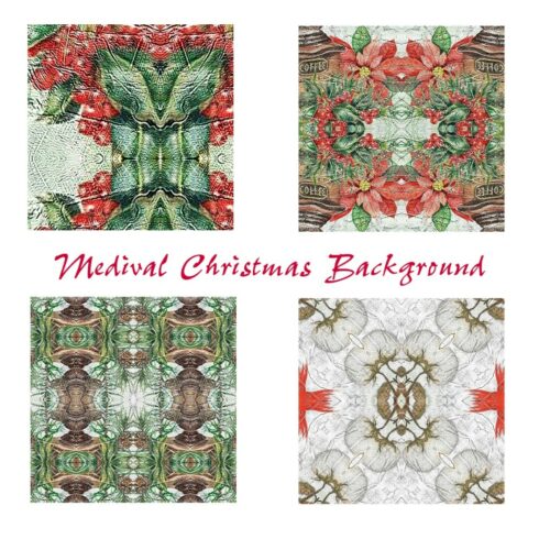 Medieval Christmas Background Digital Paper Design cover image.
