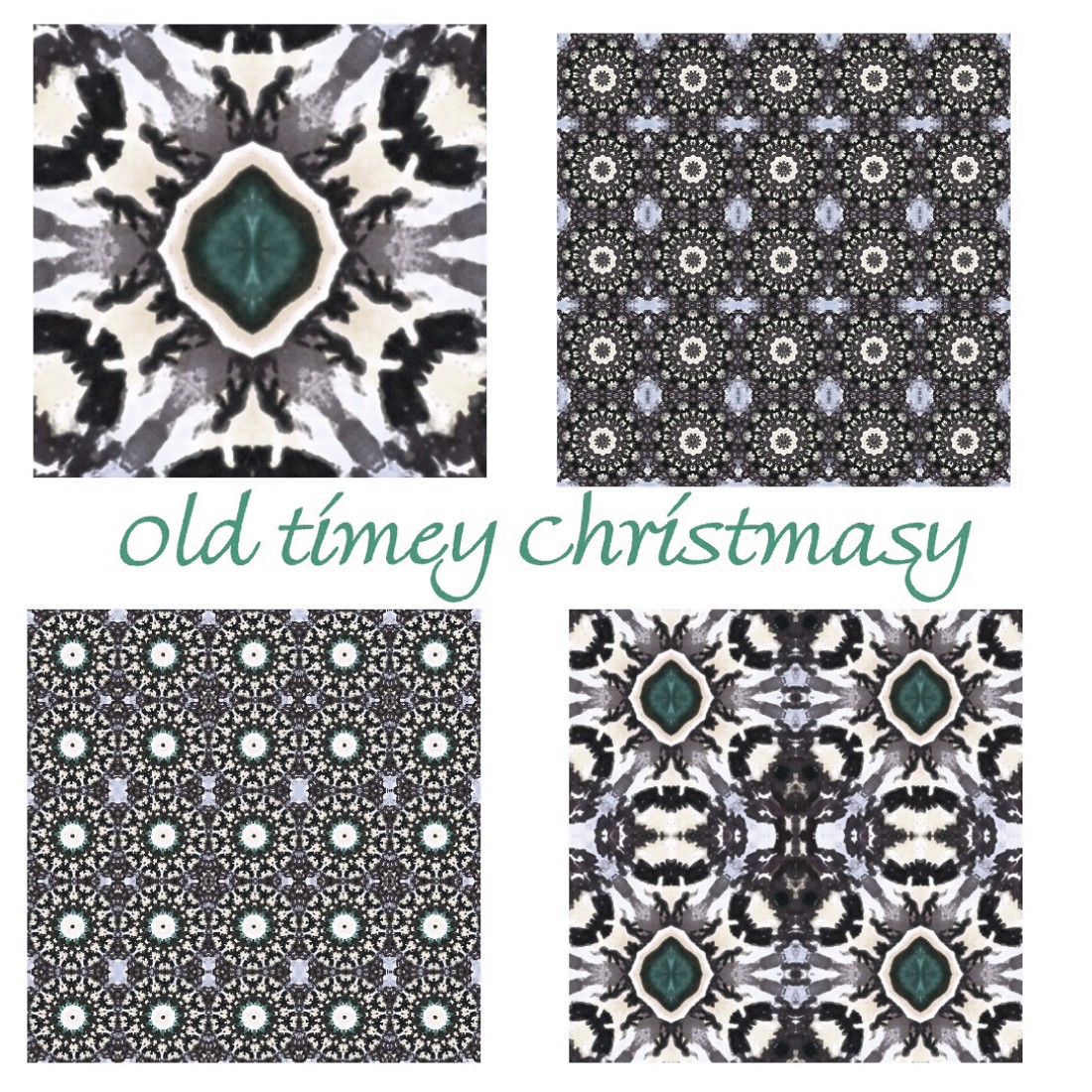 Christmas Iced Old Timey Watercolor Digital Paper Design cover image.