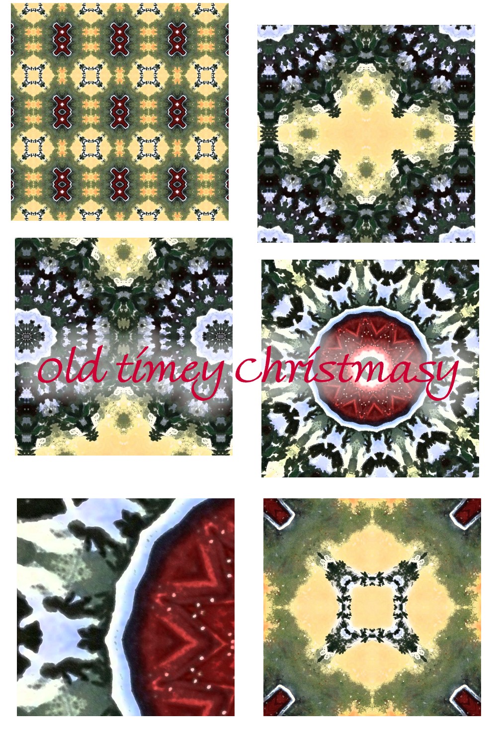 Christmas Old Timey Digital Paper Design pinterest image.