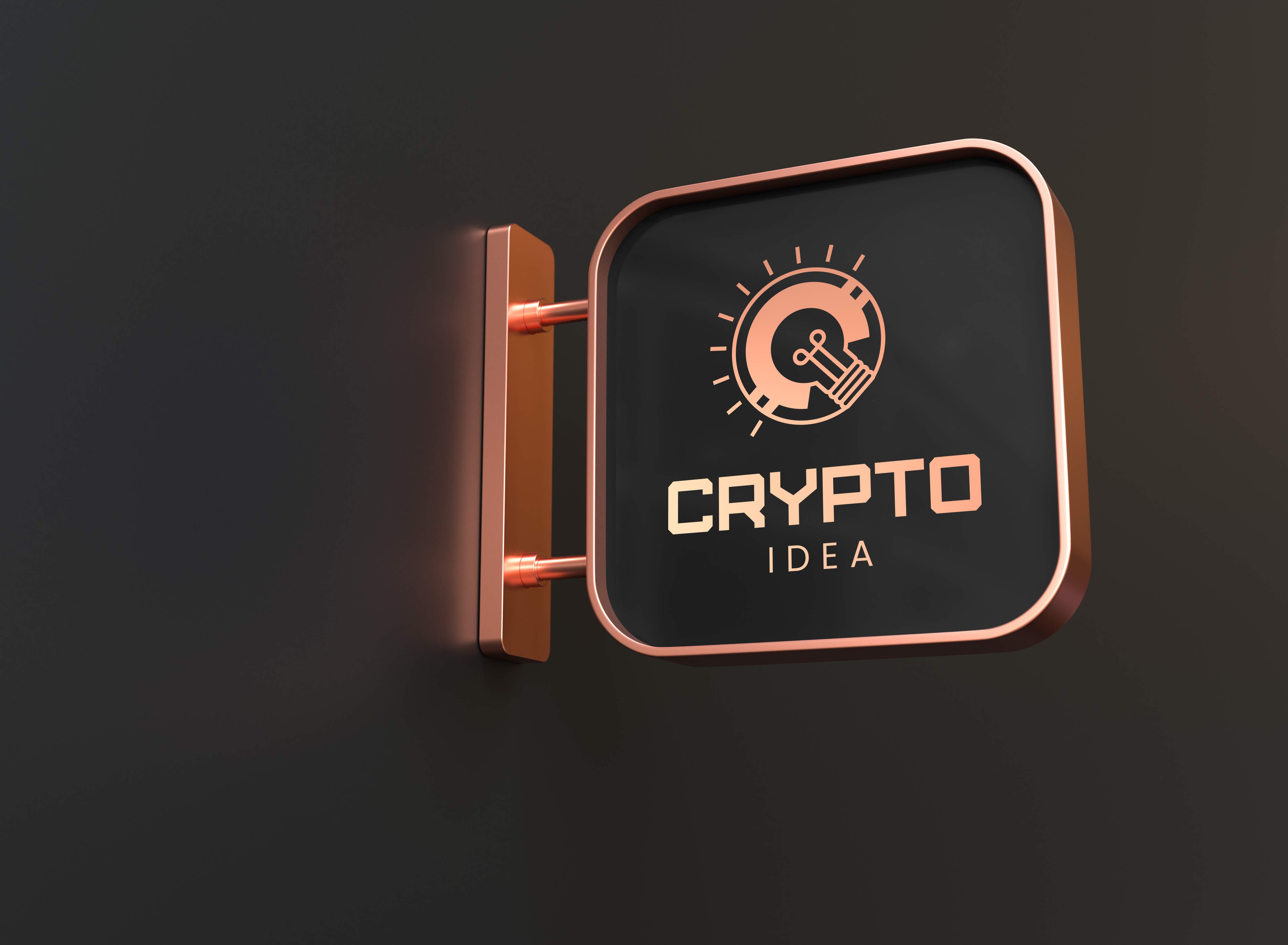 Creative Gold crypto logo on a black background.