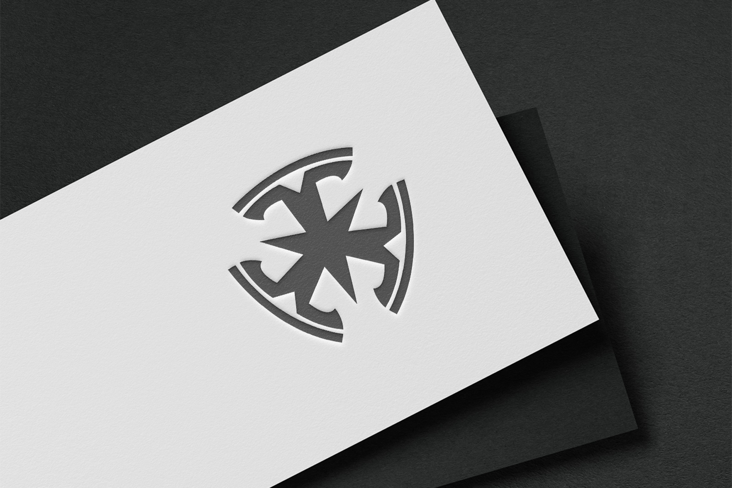 Trinity Logo Design Template businecc card mockup preview.
