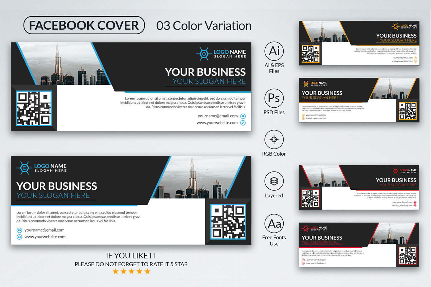 Presentation of a Professional Facebook Cover Template.