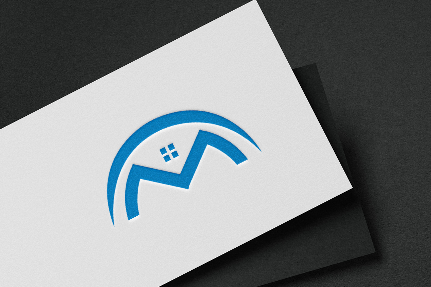 M Letter And Real Estate Logo Design Template preview image.