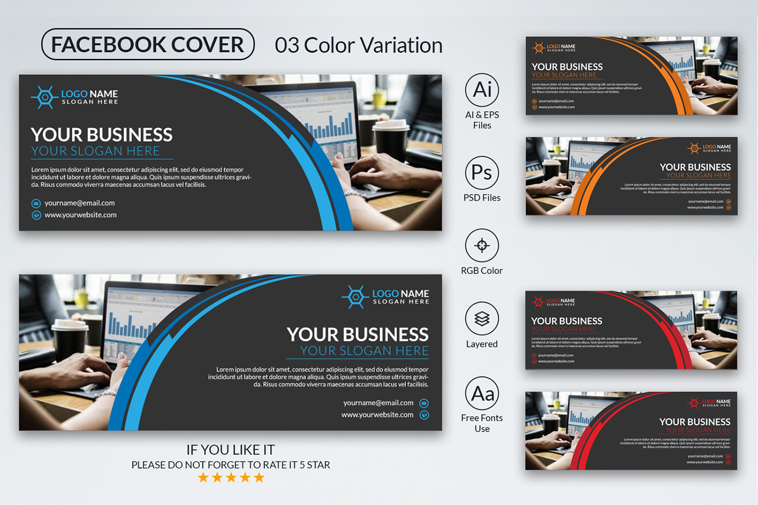 Creative Facebook Cover Template Design presentation.