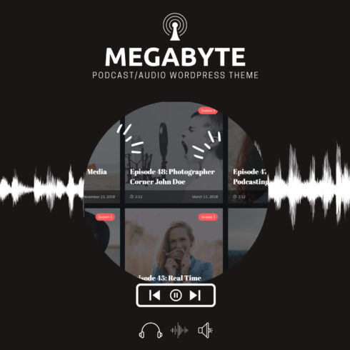 Megabyte - Podcast/Audio WordPress Theme.