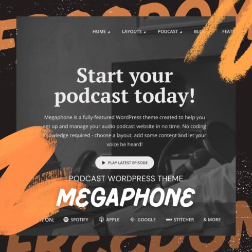 Megaphone - Podcast WordPress Theme.