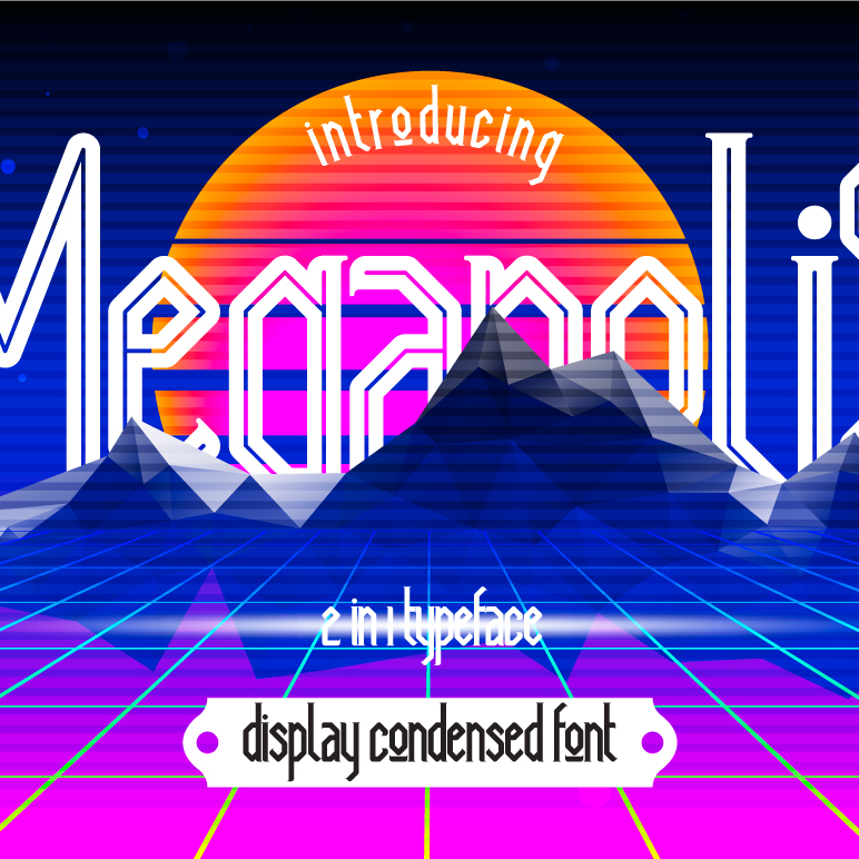Megapolis font main image preview.
