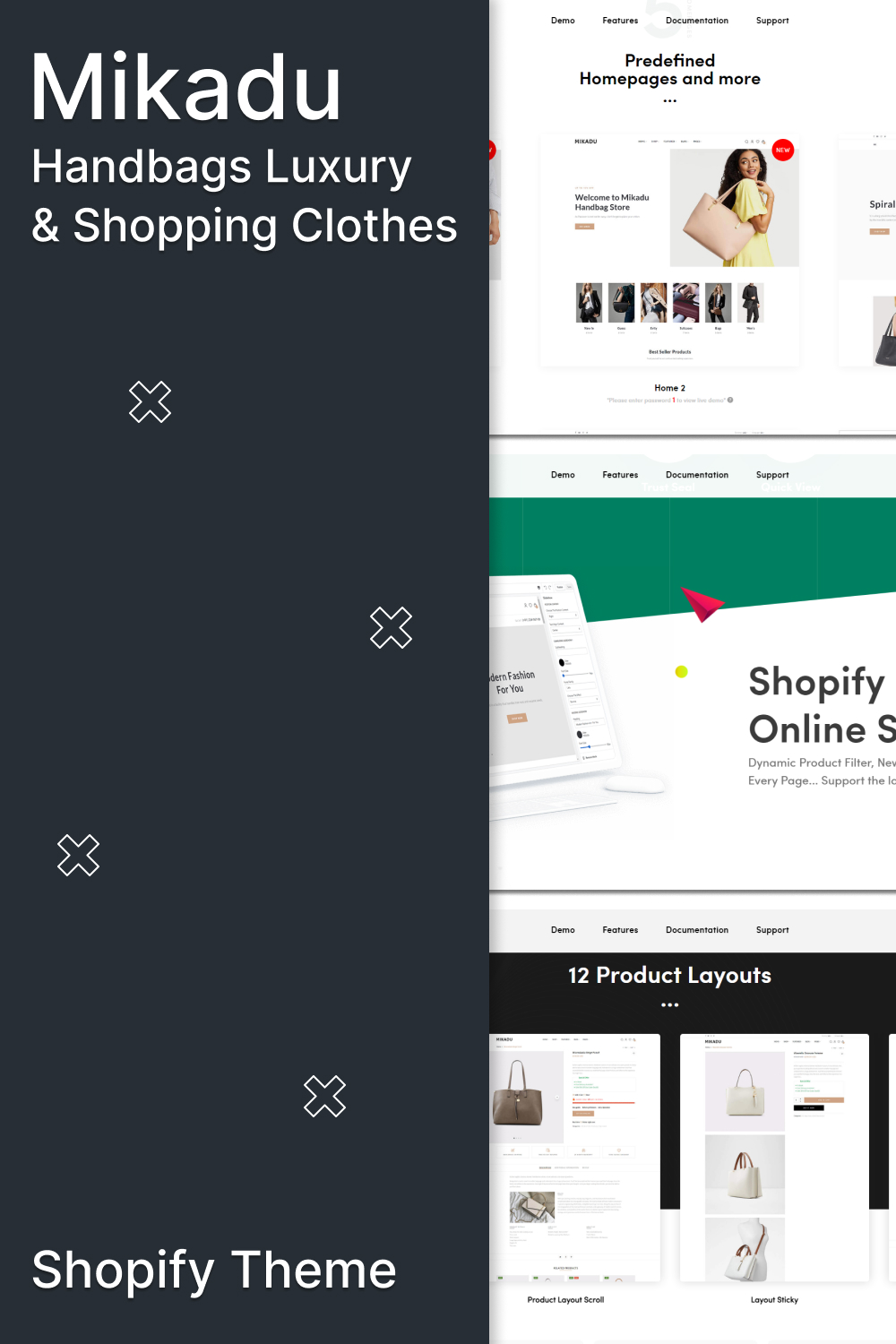 Mikadu - Handbags Luxury & Shopping Clothes Shopify Theme - Pinterest.