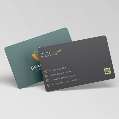 Simple Minimal Business Card and Visiting Card Template Design main cover.