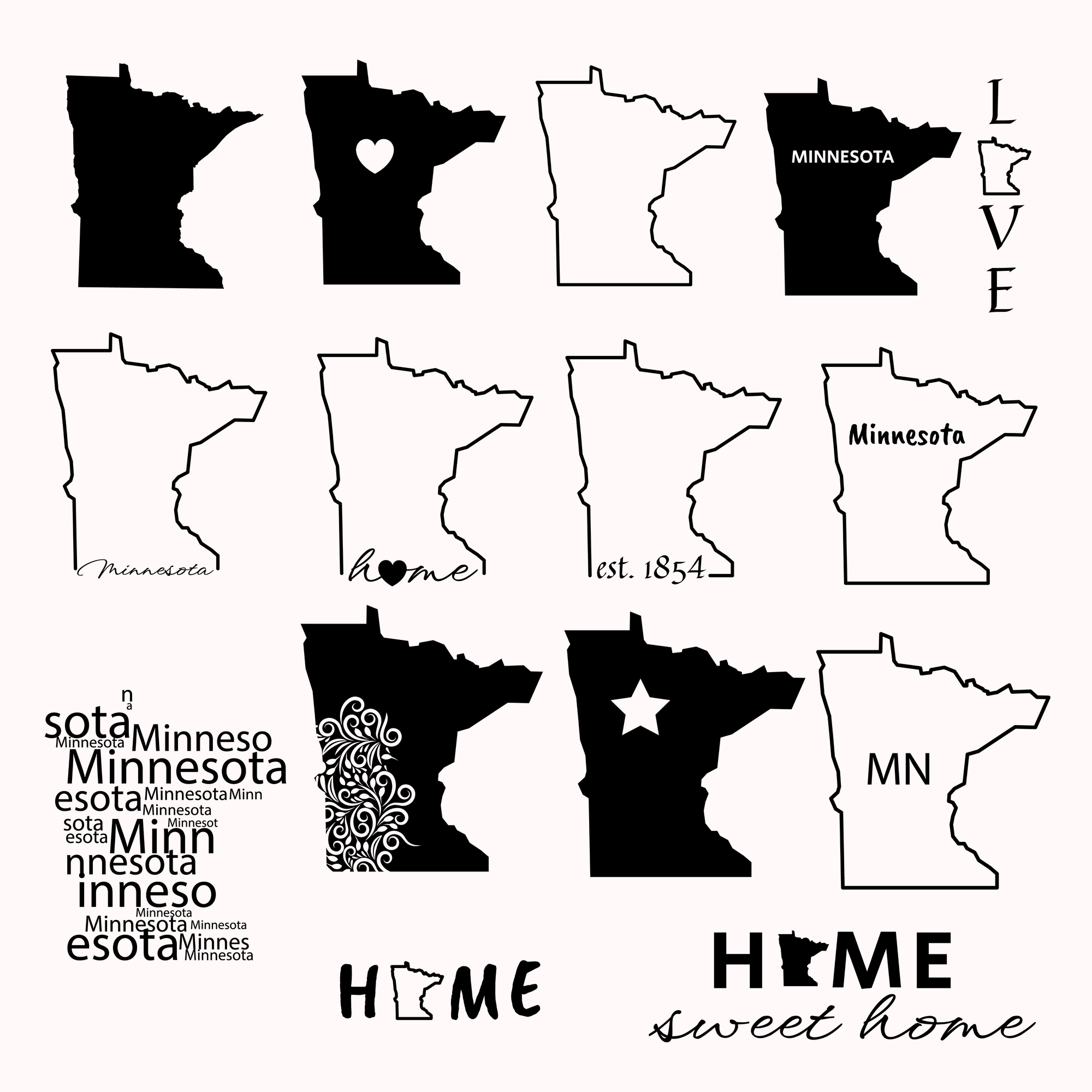 Minnesota SVG Bundle Cover.