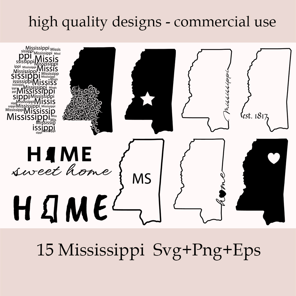 Mississippi State Svg Bundle.