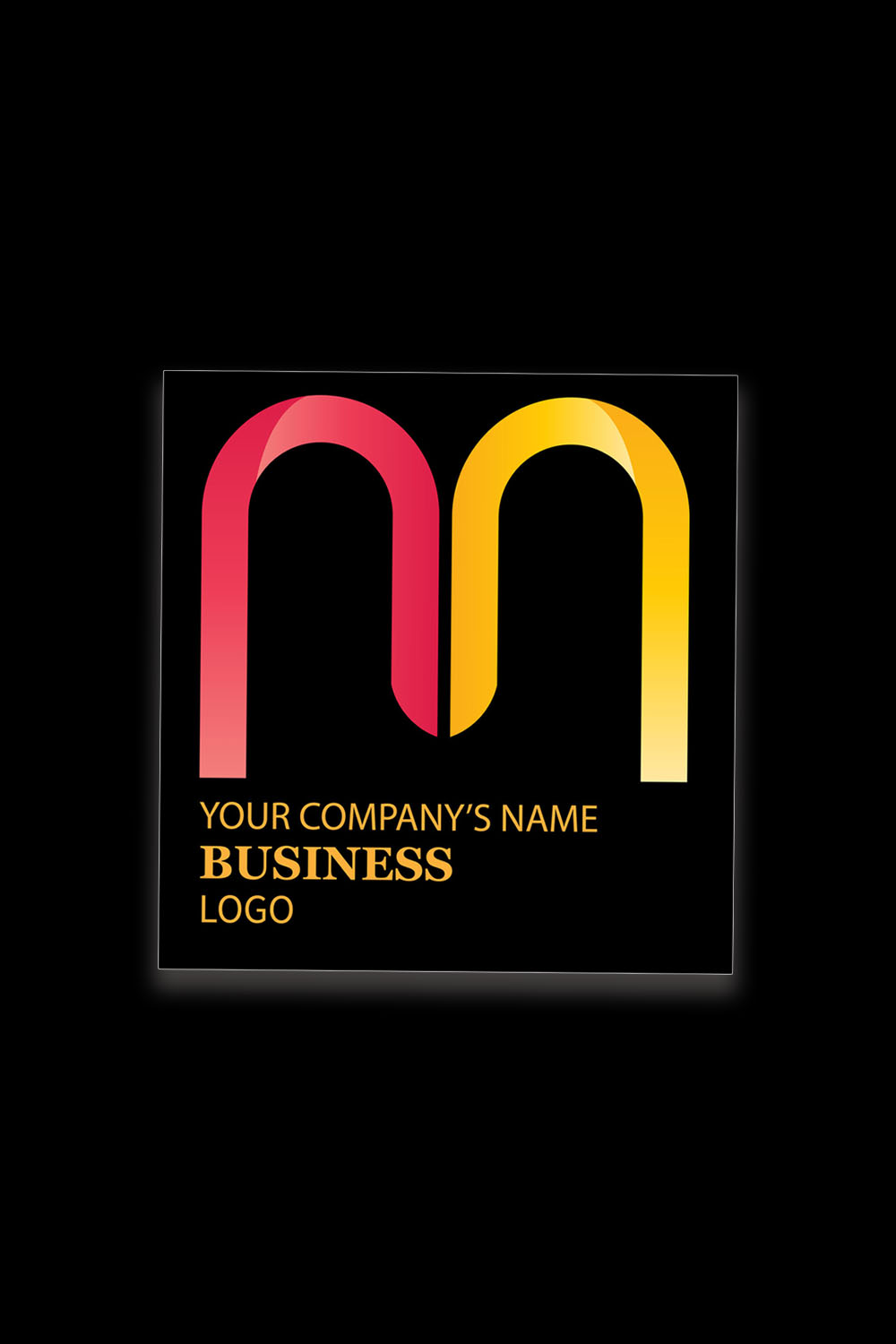 Modern Gradient Letter M Logo Design pinterest image.