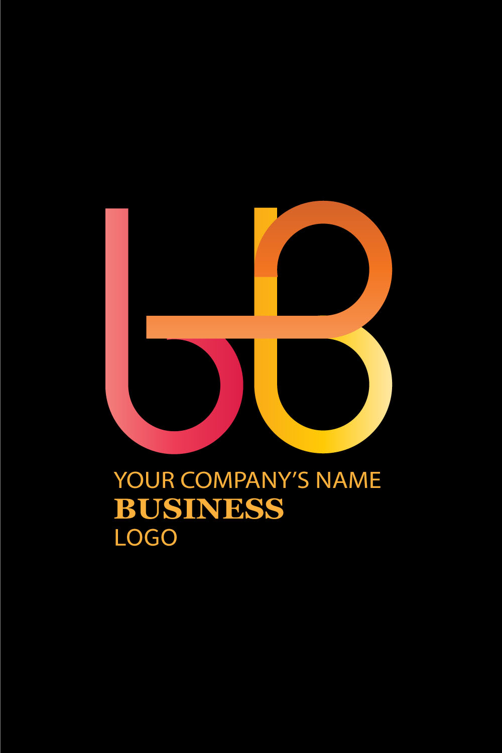 modern gradient letters bb logo design 756