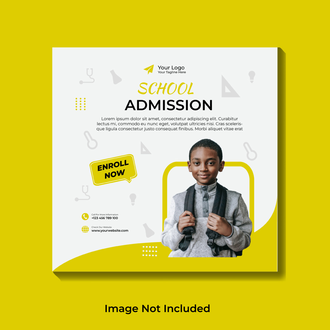 Stylish Admission Social Media Post Template Design cover image.