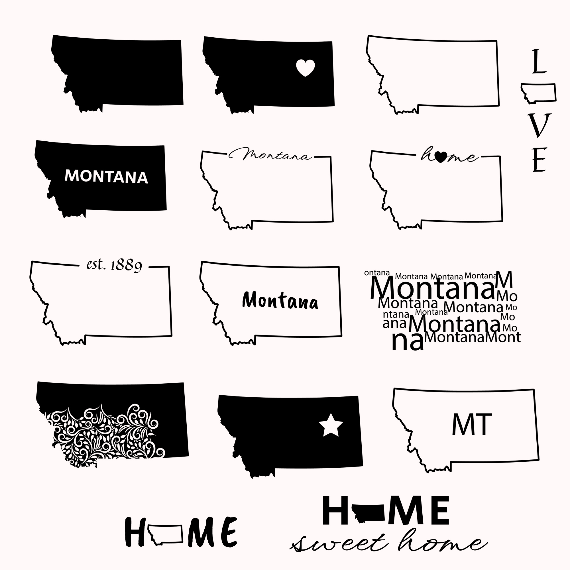 Montana Svg Bundle Cover.