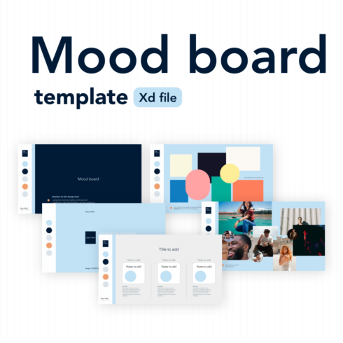 Modern Mood Board Template Design cover image.