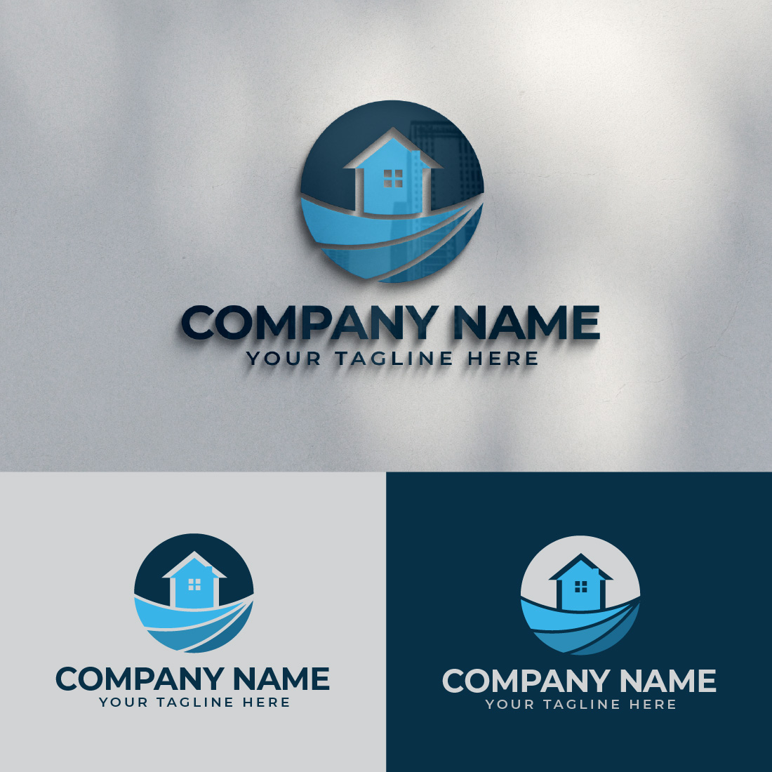 Mortgage House Logo Design Template presentation.