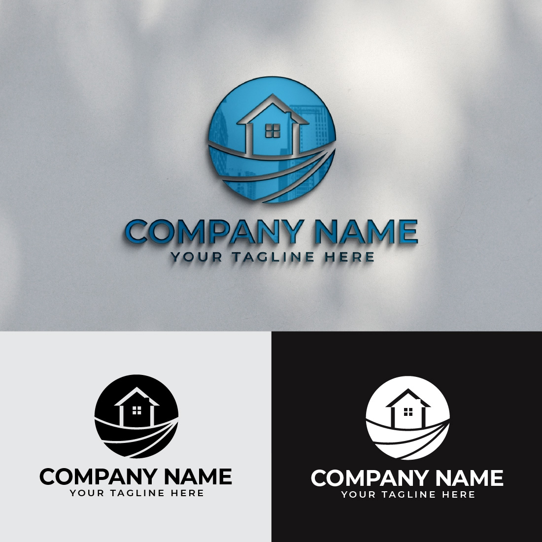 Mortgage House Logo Design Template preview.