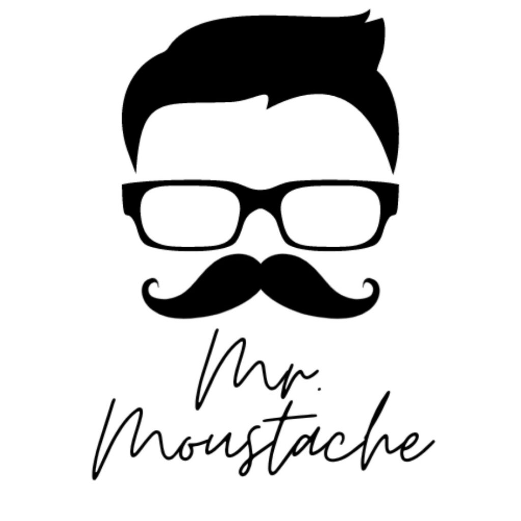 Mr Moustache Logo Design MasterBundles