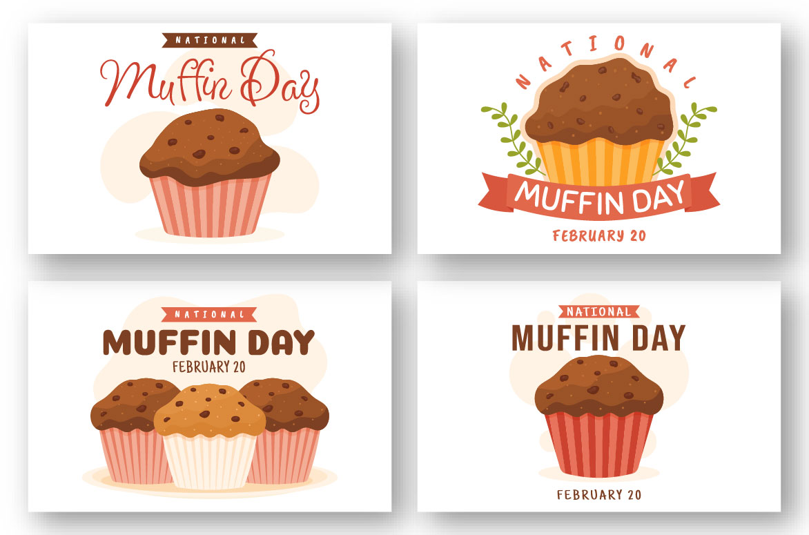National Muffin Day Illustration preview image.