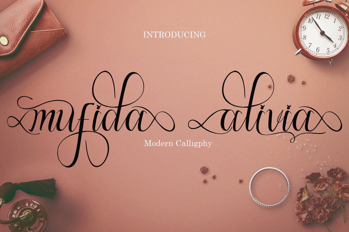 Gorgeous mufida alivia font cover.