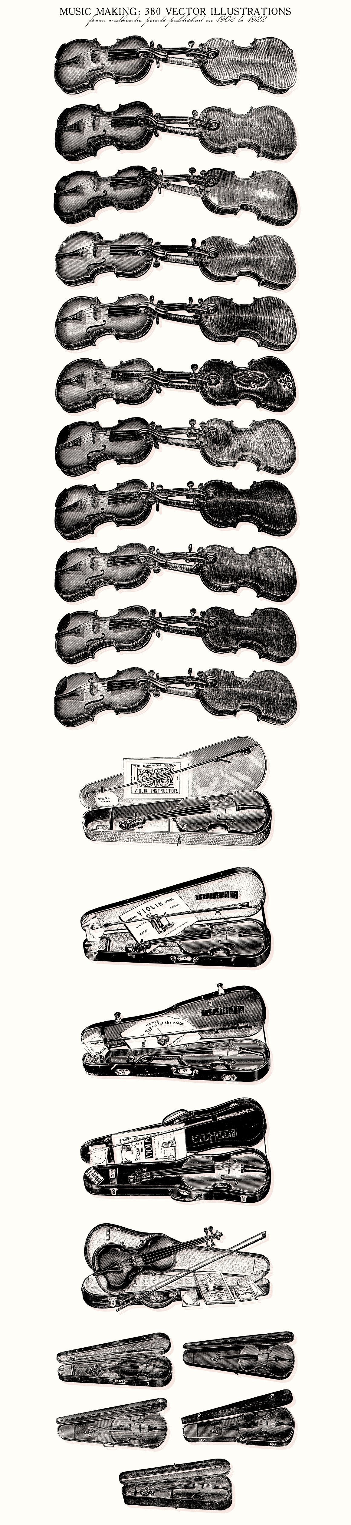Compilation of irresistible images of vintage musical instruments.