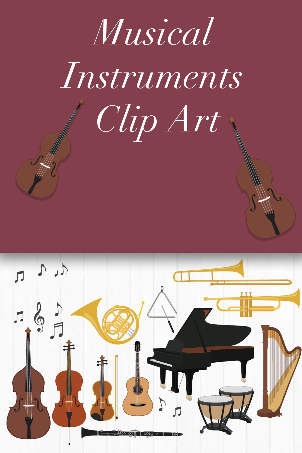 musical instruments clip art 1000x1500 495