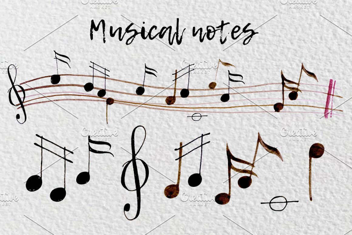 Wonderful image with musical notes.