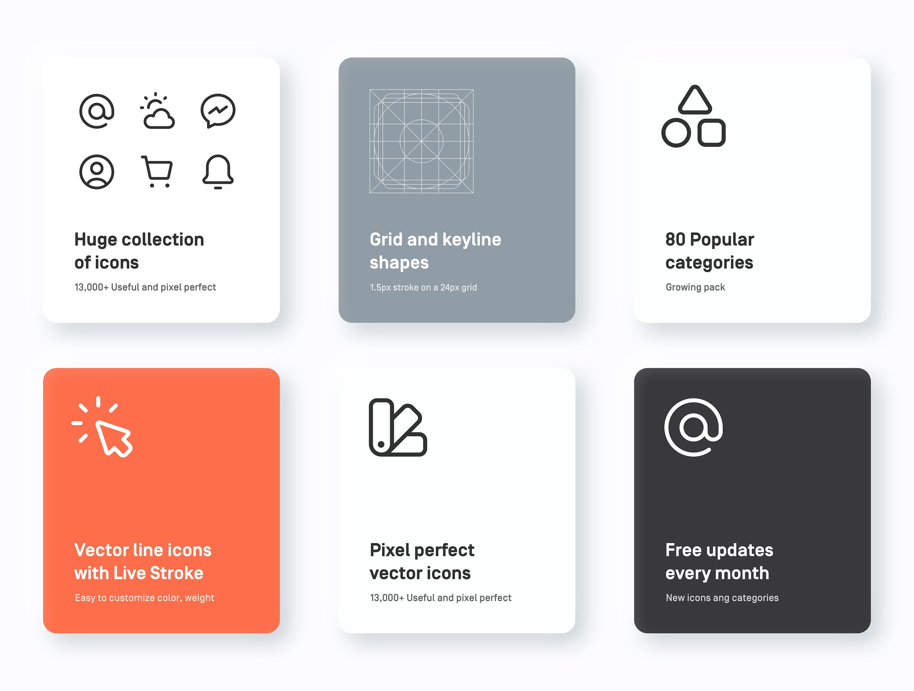Some features of icons set.