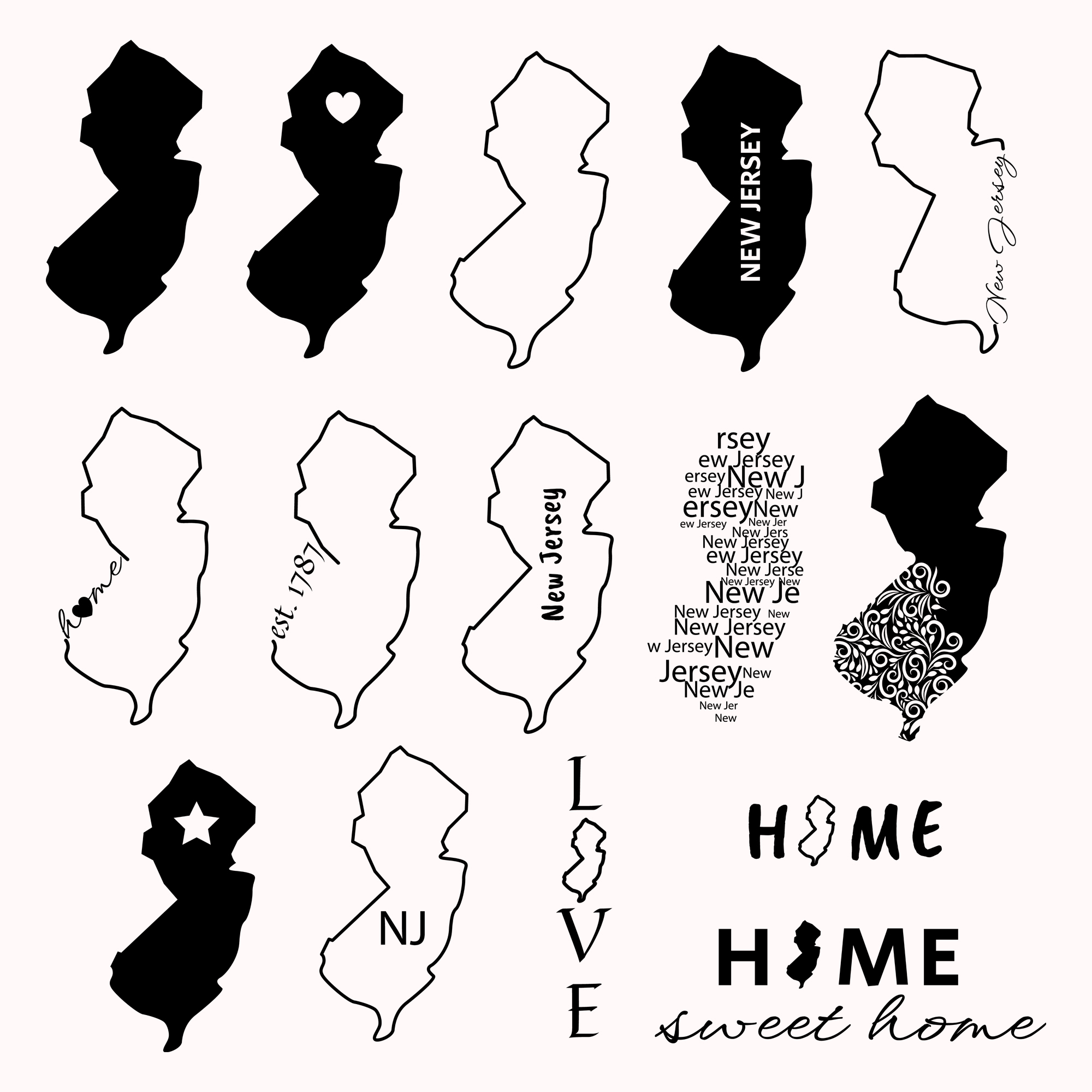 New Jersey Svg Bundle Cover.