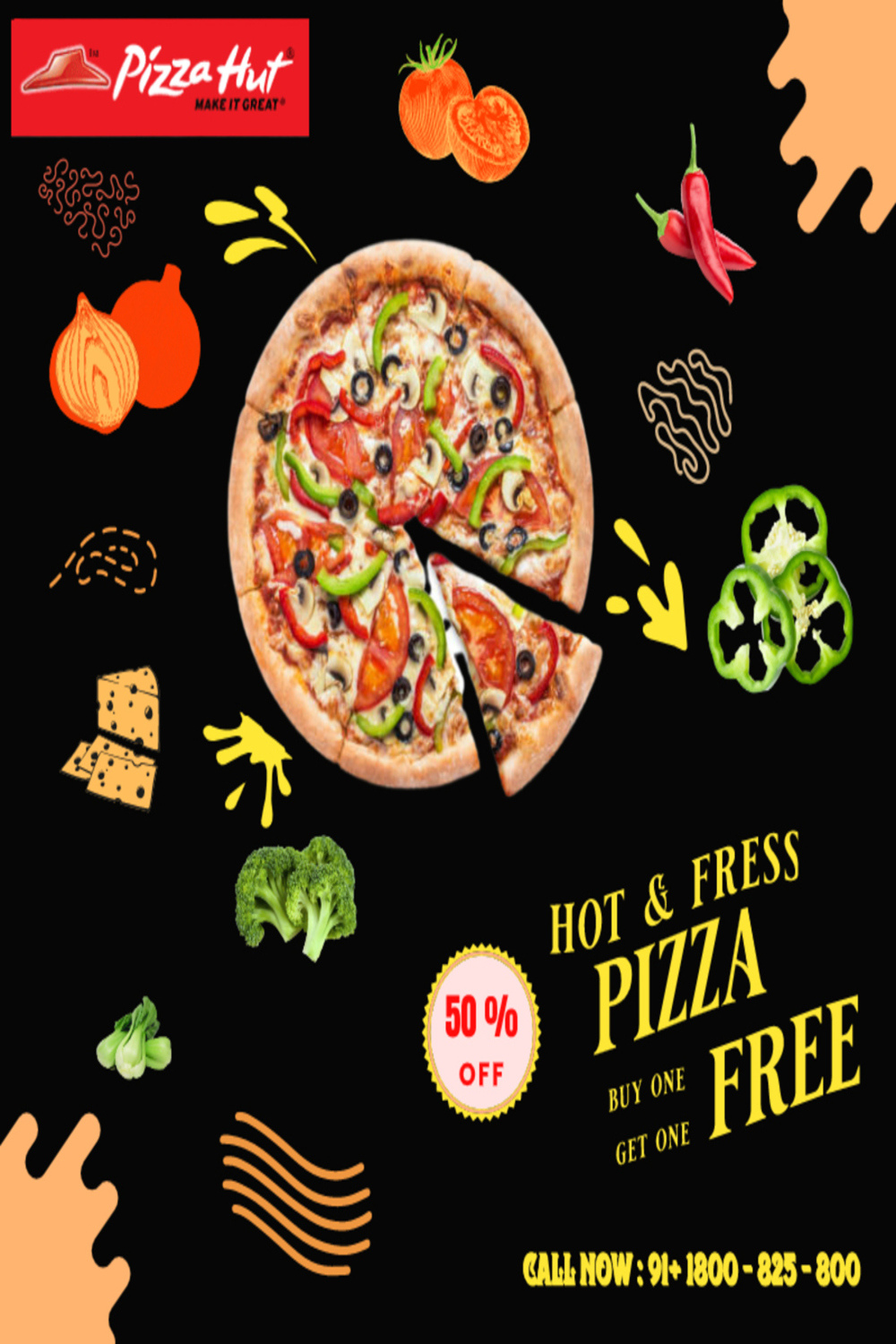 Pizza Sales Banner Design pinterest image.