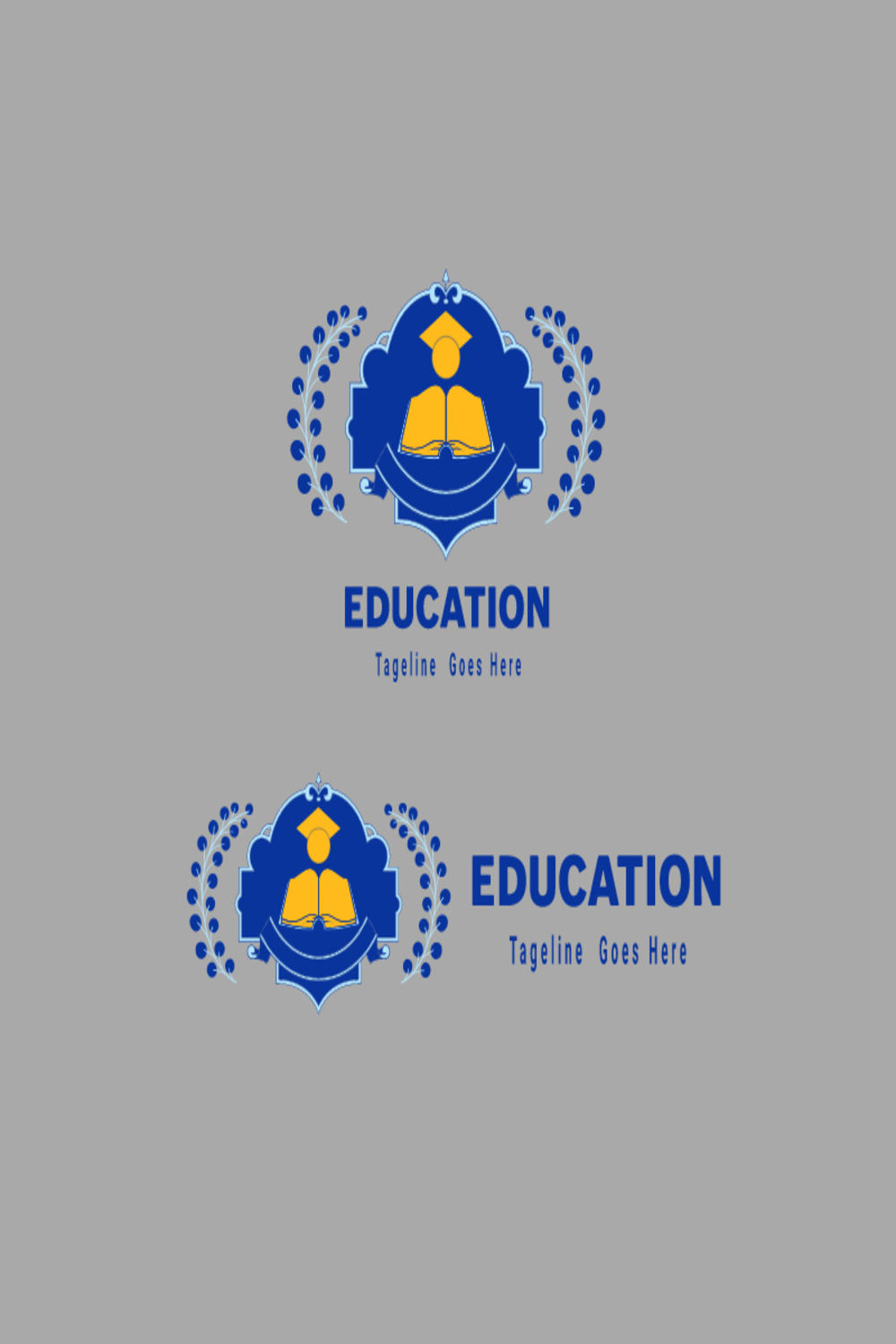 Education Logo Design pinterest image.