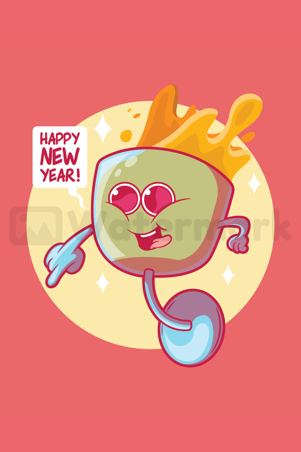 Party Time Vector Design pinterest image.