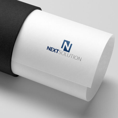 Simple Next Solution Logo Design - MasterBundles