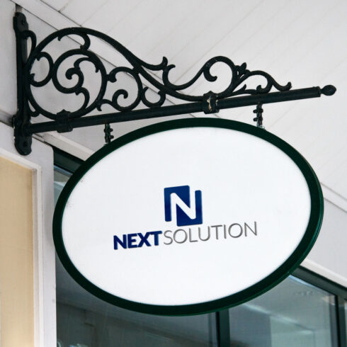 Simple Next Solution Logo Design cover image.